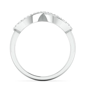 Platinum Infinity Ring with Diamonds for Women JL PT 968