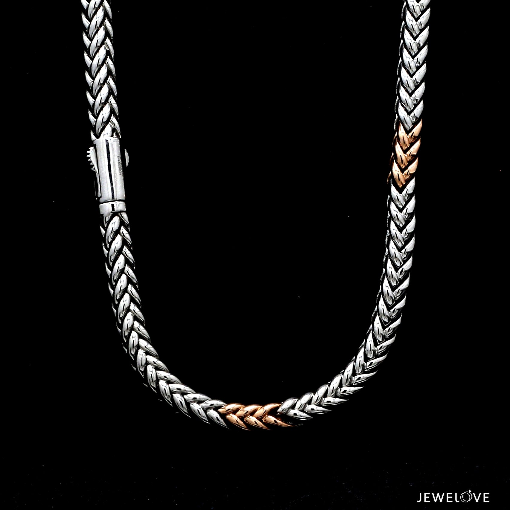 Men of Platinum | 5.5mm Platinum Rose Gold Heavy Chain for Men JL PT CH 1319