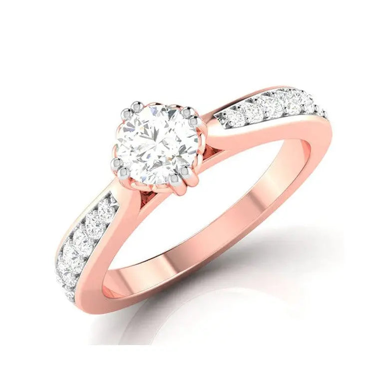 30-Pointer 18K Rose Gold Solitaire Ring JL AU G 107R   Jewelove.US