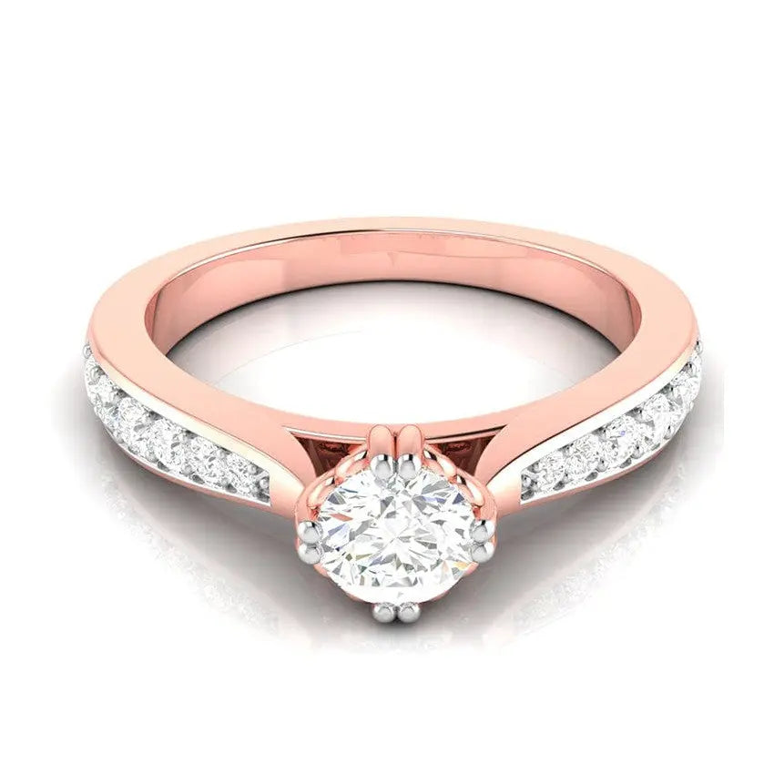 30-Pointer 18K Rose Gold Solitaire Ring JL AU G 107R   Jewelove.US