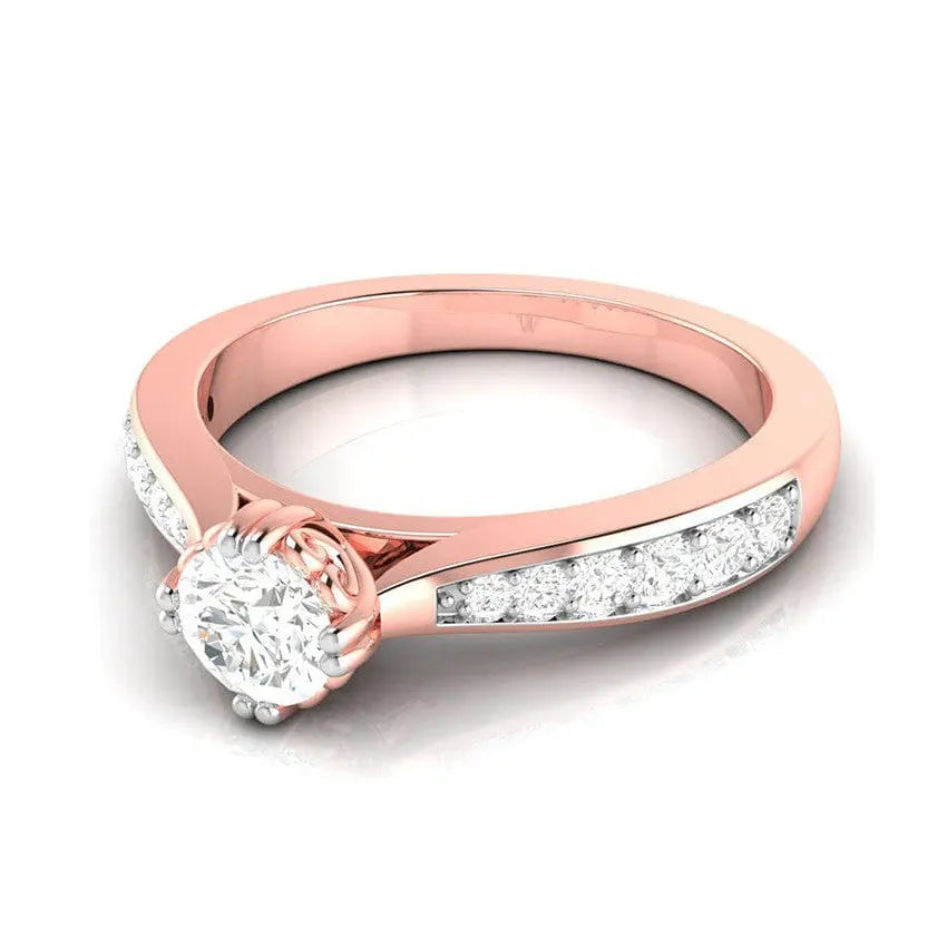 30-Pointer 18K Rose Gold Solitaire Ring JL AU G 107R   Jewelove.US