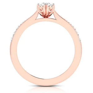 30-Pointer 18K Rose Gold Solitaire Ring JL AU G 107R   Jewelove.US