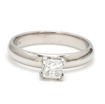Load image into Gallery viewer, 30 Pointer Princess Cut Solitaire Platinum Ring with 4 Prongs JL PT 440-A
