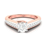 Load image into Gallery viewer, 30-Pointer Solitaire 18K Rose Gold Diamond Shank Ring JL AU G 120R   Jewelove.US
