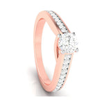 Load image into Gallery viewer, 30-Pointer Solitaire 18K Rose Gold Diamond Shank Ring JL AU G 120R   Jewelove.US
