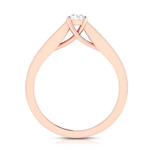 30-Pointer Solitaire 18K Rose Gold Diamond Shank Ring JL AU G 120R   Jewelove.US