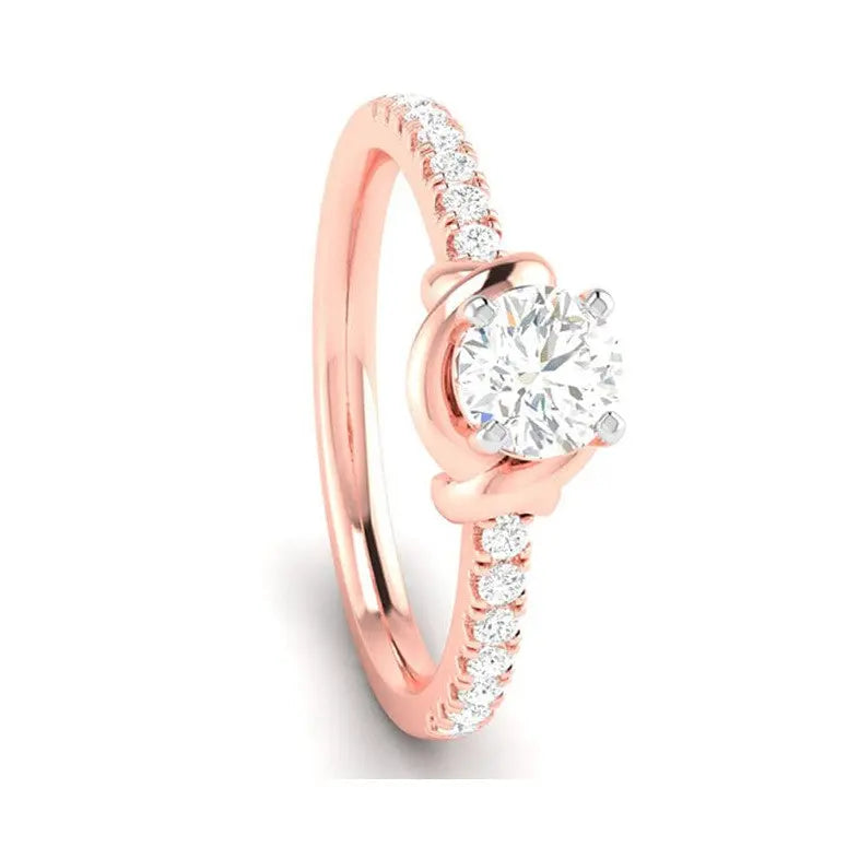 30-Pointer Solitaire 18K Rose Gold Ring JL AU G 113R   Jewelove.US