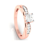 Load image into Gallery viewer, 30-Pointer Solitaire Diamond Shank 18K Rose Gold with Hidden Heart JL AU G 118R   Jewelove.US
