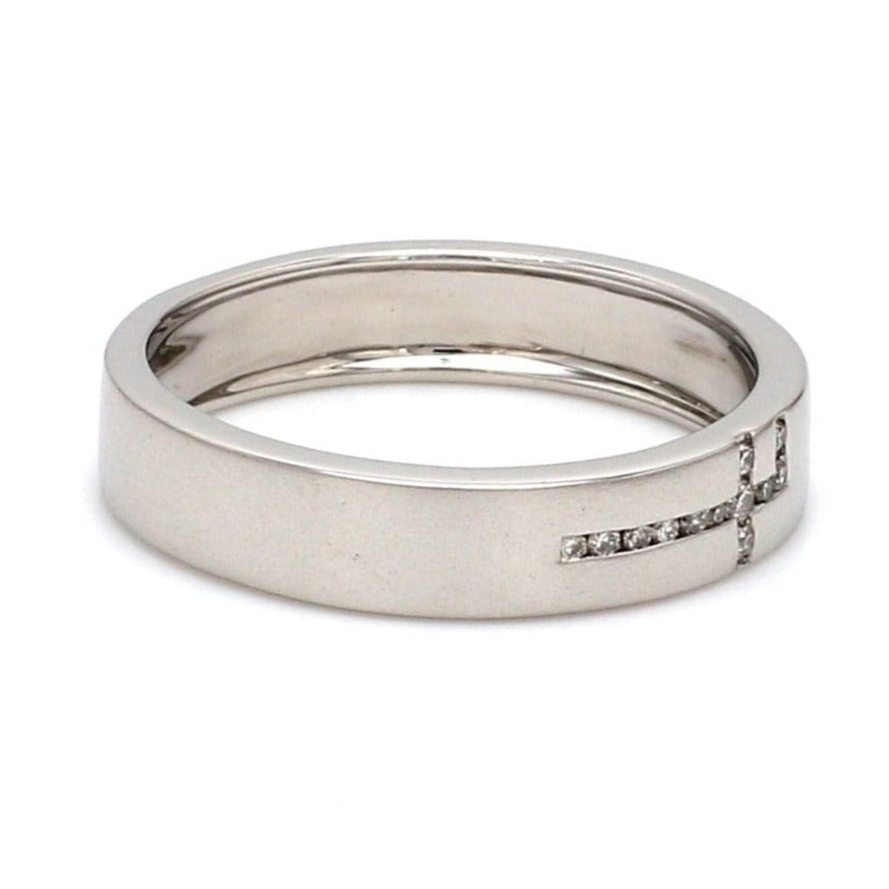 Designer Platinum Love Bands with Diamonds JL PT 162