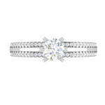 Load image into Gallery viewer, 2-Carat Lab Grown Solitaire Diamond Split Shank Platinum Ring JL PT RP RD LG G 142-D
