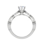 Load image into Gallery viewer, 1-Carat Lab Grown Solitaire Diamond Accents Platinum Ring JL PT RP RD LG G 153-B
