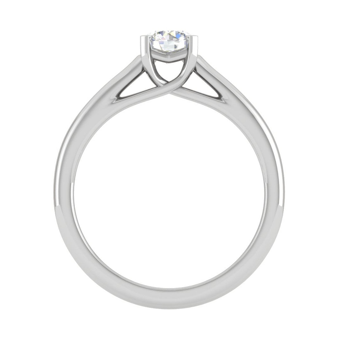 1-Carat Lab Grown Solitaire Platinum Ring JL PT RS RD LG G 184-C