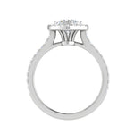 Load image into Gallery viewer, 70-Pointer Heart Solitaire Halo Diamond Shank Platinum Ring JL PT RH HS 139-B   Jewelove.US
