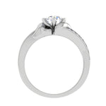 Load image into Gallery viewer, 50-Pointer Lab Grown Solitaire Platinum Diamond Shank Engagement Ring JL PT LG G WB6004E
