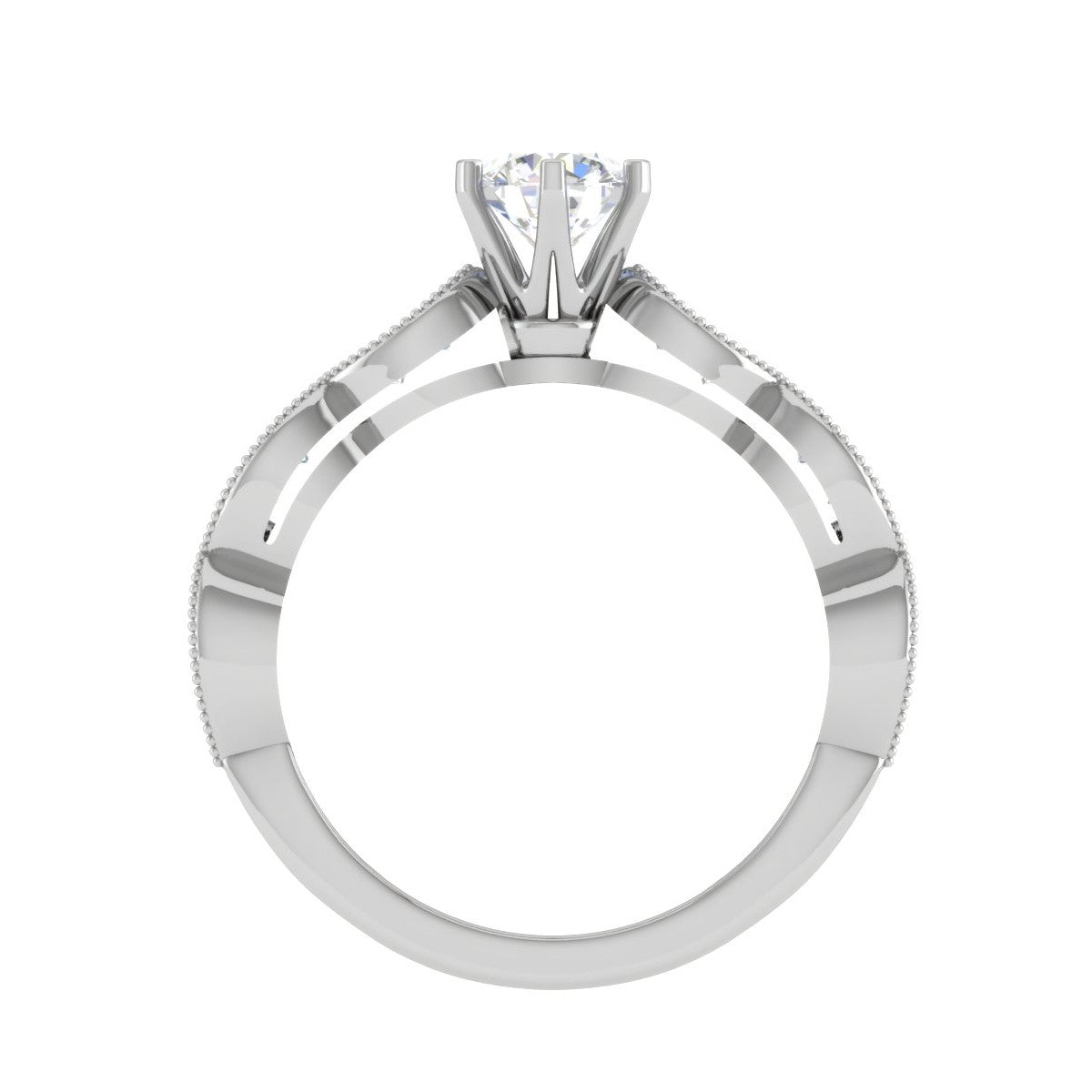 1.50-Carat Lab Grown Solitaire Diamond Accents Platinum Ring JL PT RP RD LG G 153-C