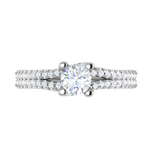 Load image into Gallery viewer, 1-Carat Solitaire Diamond Split Shank Platinum Ring JL PT RP RD 182-C
