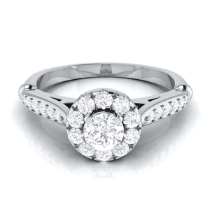 20-Pointer Designer Platinum Solitaire Engagement Ring JL PT G 103