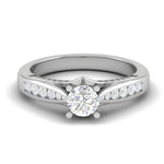 Load image into Gallery viewer, 30-Pointer Solitaire Diamond Split Shank Platinum Ring JL PT RP RD 118
