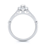 Load image into Gallery viewer, 1-Carat Solitaire Halo Diamond Shank Platinum Ring JL PT G 103-D
