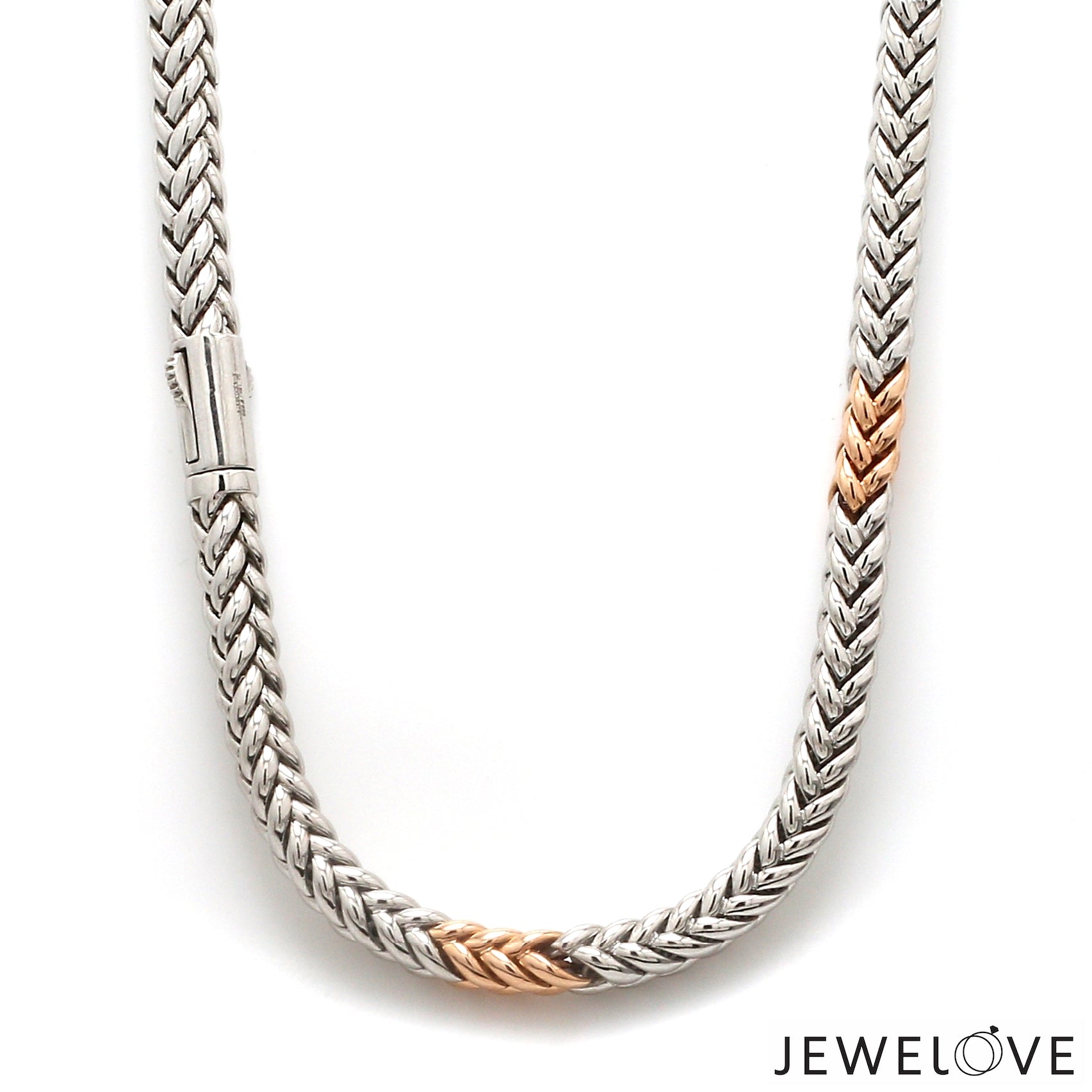 Men of Platinum | 5.5mm Platinum Rose Gold Heavy Chain for Men JL PT CH 1319