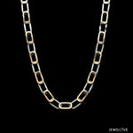 Load image into Gallery viewer, 5mm Platinum + 18K Rose Gold Double Side Chain for Men JL PT CH 1322
