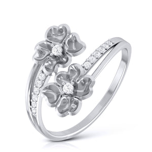 Flowery Platinum Ring for Women JL PT LR 41