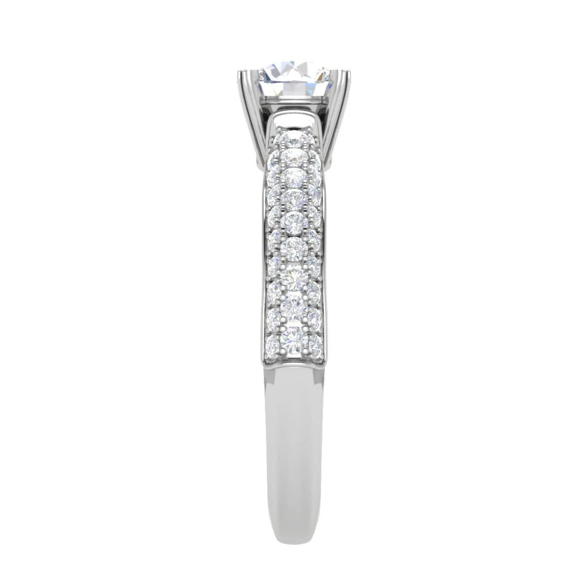 1-Carat Solitaire Diamond Split Shank Platinum Ring JL PT RP RD 161-C