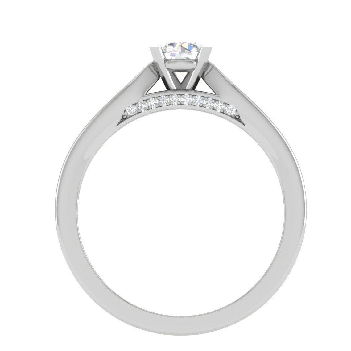 70-Pointer Solitaire Diamond Shank Platinum Ring JL PT RP RD 143-B