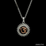 Load image into Gallery viewer, Platinum + Rose Gold Om Pendant JL PT OM-8   Jewelove.US
