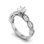 Load image into Gallery viewer, 70-Pointer Lab Grown Solitaire Diamond Accents Platinum Ring JL PT RP RD LG G 153-A
