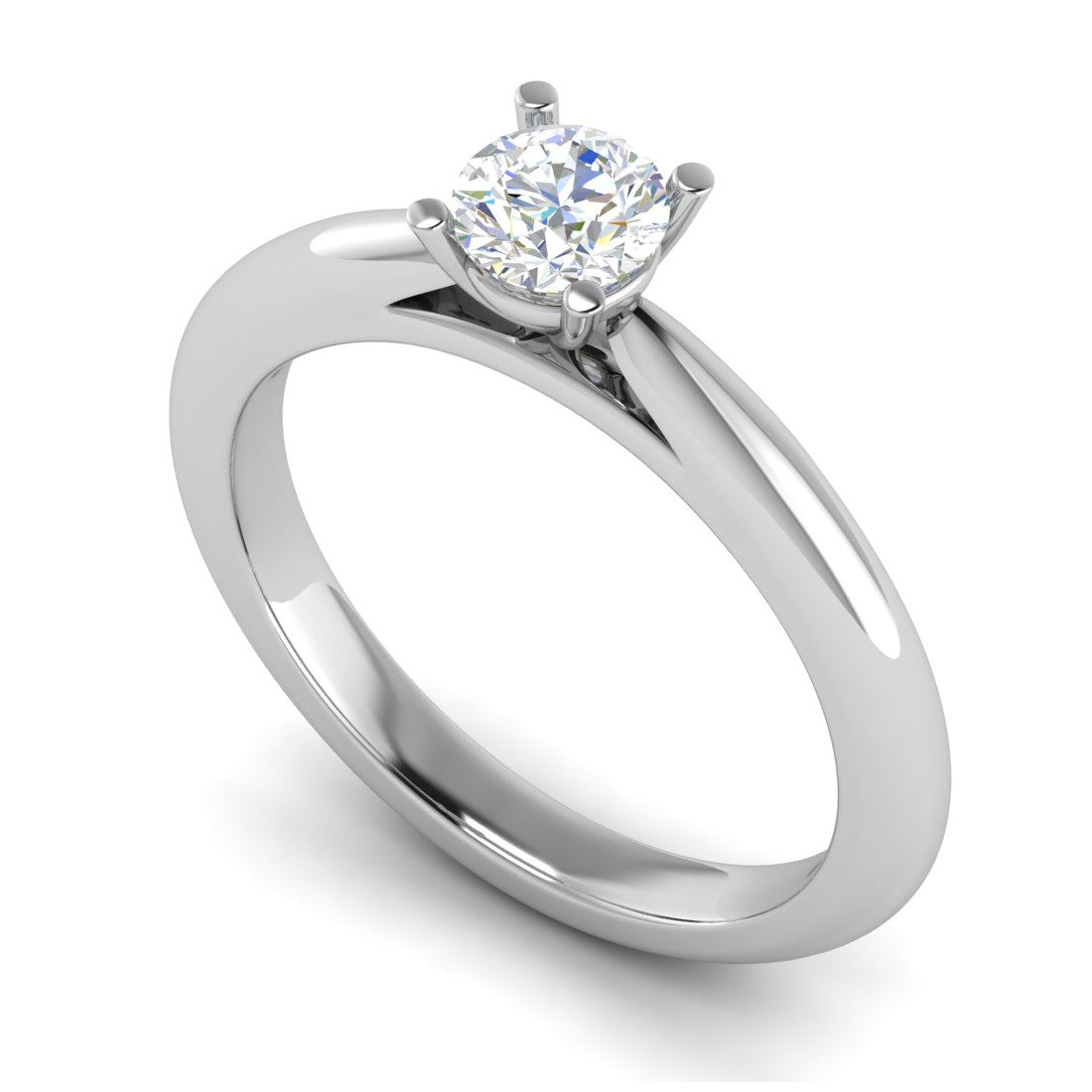 50-Pointer Lab Grown Solitaire Platinum Ring JL PT RS RD LG G 144