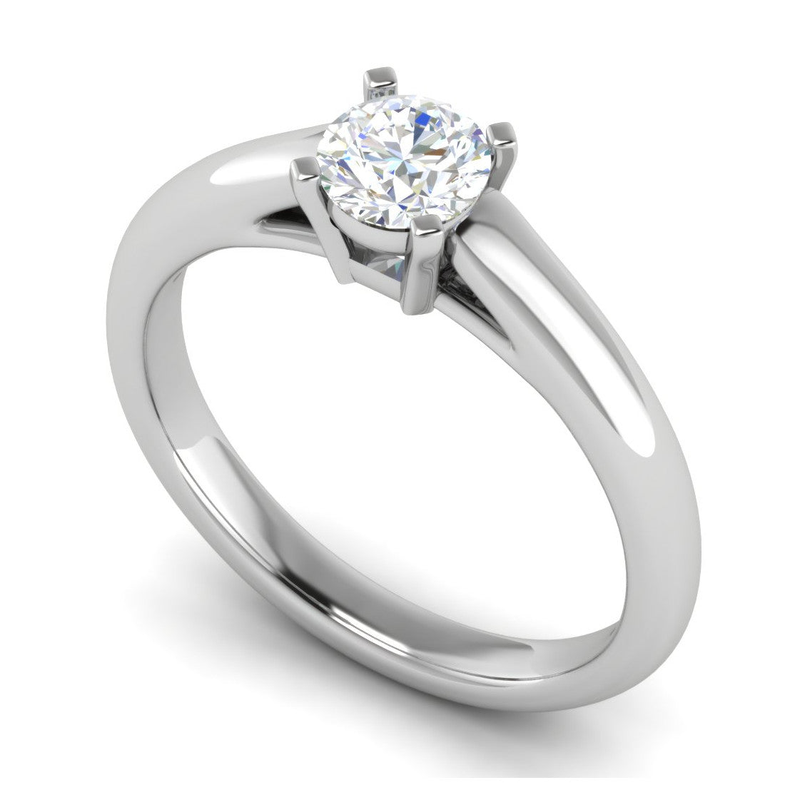 1-Carat Lab Grown Solitaire Platinum Ring JL PT RS RD LG G 179-B