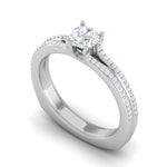 Load image into Gallery viewer, 2-Carat Lab Grown Solitaire Diamond Split Shank Platinum Ring JL PT RP RD LG G 169-D
