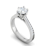 Load image into Gallery viewer, 0.30 cts. Solitaire Platinum Diamond Shank Engagement Ring JL PT RV RD 108   Jewelove
