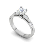 Load image into Gallery viewer, 50-Pointer Lab Grown Solitaire Diamond Accents Platinum Ring JL PT RV RD LG G 120
