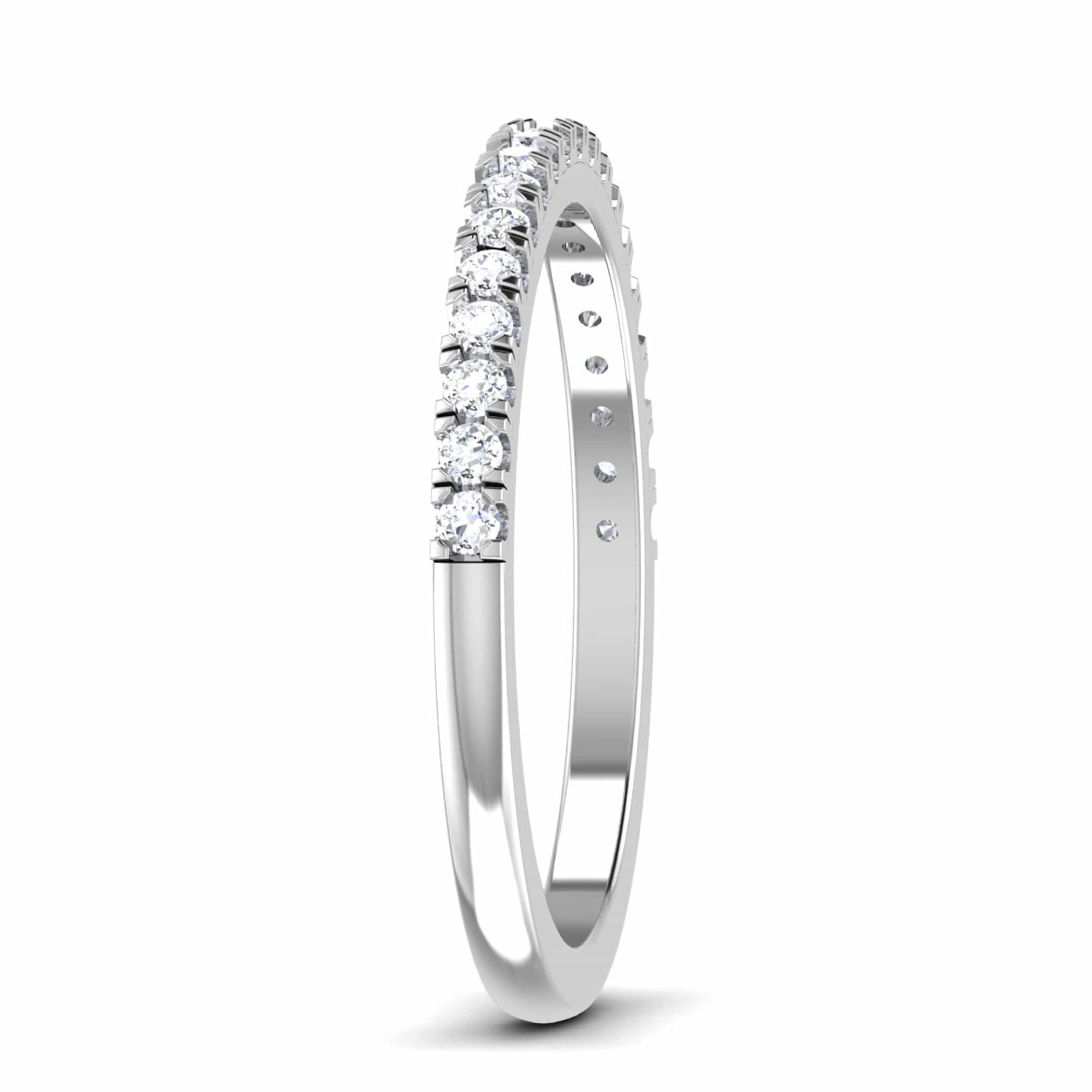 Designer Half Eternity Platinum Wedding Band with Diamonds JL PT 6850