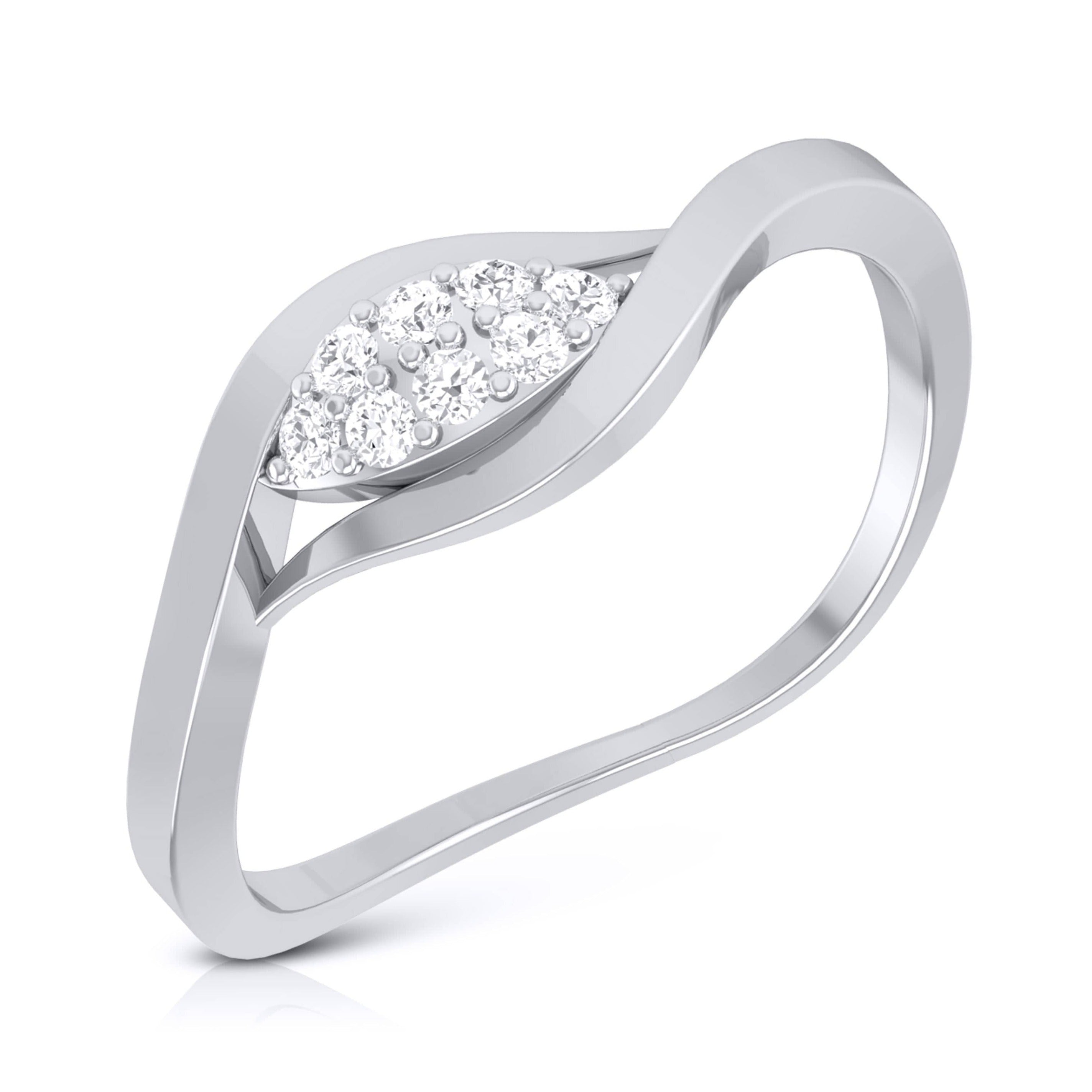 Platinum Diamond Ring for Women JL PT LR-57