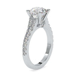 Load image into Gallery viewer, 50-Pointer Solitaire Platinum Diamond Shank Engagement Ring JL PT 0100-A
