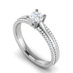 Load image into Gallery viewer, 2-Carat Lab Grown Solitaire Diamond Split Shank Platinum Ring JL PT RP RD LG G 142-D
