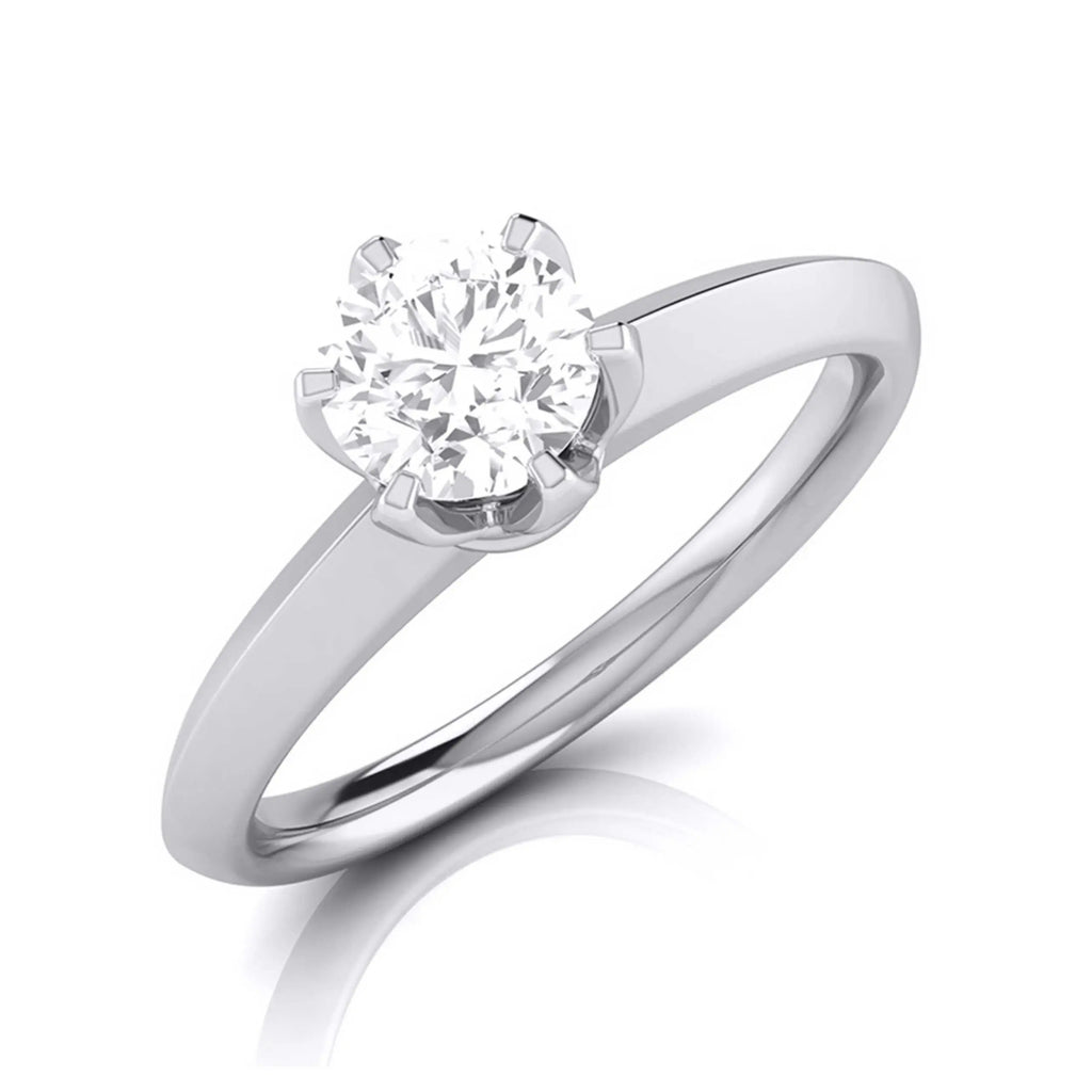 50-Pointer Flowery Platinum Solitaire Engagement Ring JL PT G 106-A   Jewelove.US