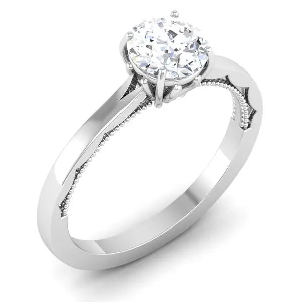 50 Pointer Platinum Cathedral Solitaire Engagement Ring JL PT 6586   Jewelove.US