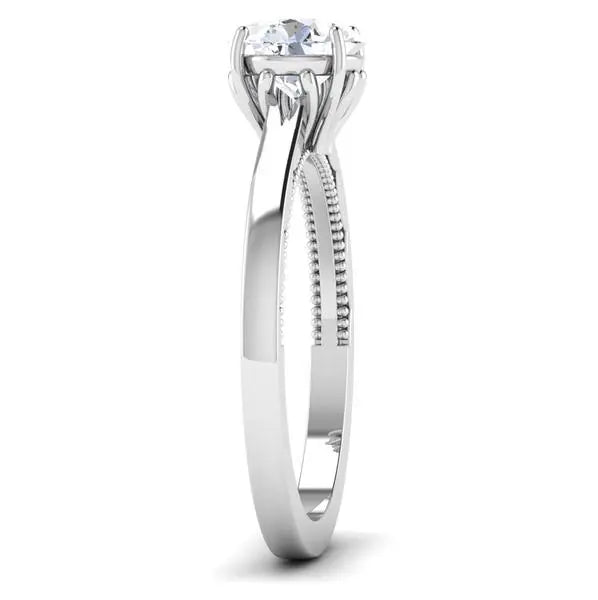 50 Pointer Platinum Cathedral Solitaire Engagement Ring JL PT 6586   Jewelove.US