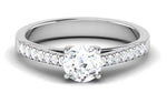 Load image into Gallery viewer, 50 Pointer Platinum Diamond Solitaire Ring with Diamond Shank For Women JL PT 485   Jewelove.US
