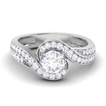 Load image into Gallery viewer, 1-Carat Solitaire Twisted Shank Diamond Platinum Ring JL PT RP RD 190-C
