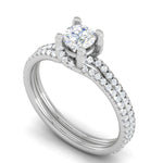 Load image into Gallery viewer, 30-Pointer Solitaire Diamond Split Shank Platinum Ring JL PT RP RD 182
