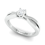 Load image into Gallery viewer, Pointer Classic 4 Prong Solitaire Ring made in Platinum JL PT 676
