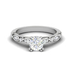 Load image into Gallery viewer, 1-Carat Lab Grown Solitaire Diamond Accents Platinum Ring JL PT RV RD LG G 120-B
