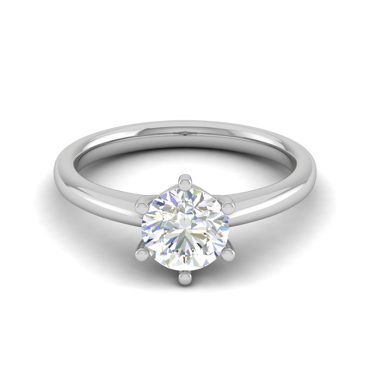 2-Carat Lab Grown Solitaire Platinum Ring for Women JL PT RS PR LG G 133-D