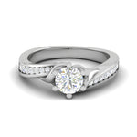 Load image into Gallery viewer, 50-Pointer Lab Grown Solitaire Platinum Diamond Shank Engagement Ring JL PT LG G WB6004E
