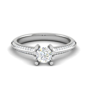 70-Pointer Lab Grown Solitaire Diamond Split Shank Platinum Ring JL PT RP RD LG G 170-A